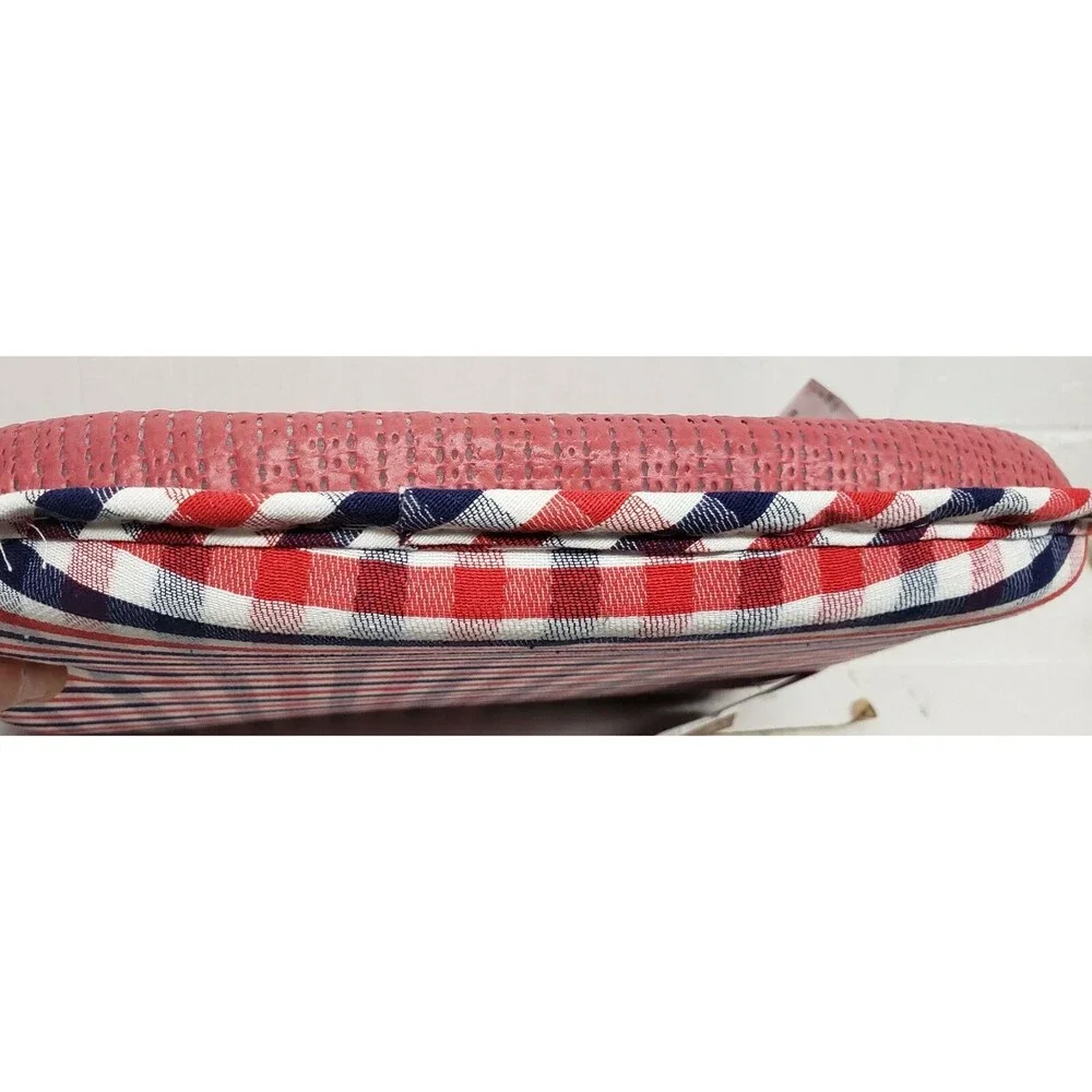 SET OF 2 CHAIR GRIPPER PADS IN LINEN, PATRIOTIC COLORS,RED,BLUE & WHITE,ClearVu